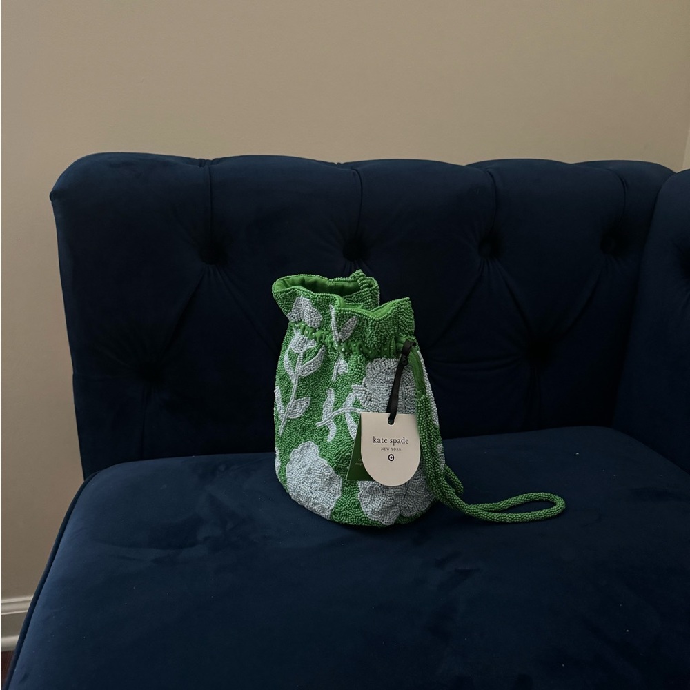 Kate Spade Green and White Mini Bag